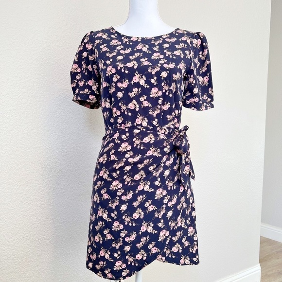 Floral Print Womens Wrap Dress Size Small - Picture 3 of 8